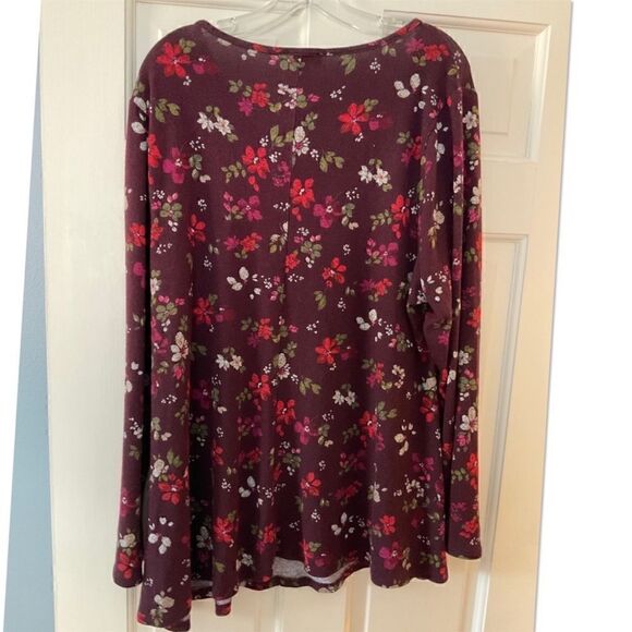 Lane Bryant Long Sleeve Scoop Neck Fit Flare Hacci Top Size 18 / 20 NWT - Picture 7 of 10